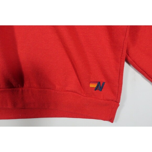 Aviator Nation Red & White Lightning Bolt Crewneck Sweatshirt Men's Size Large - Picture 2 of 11